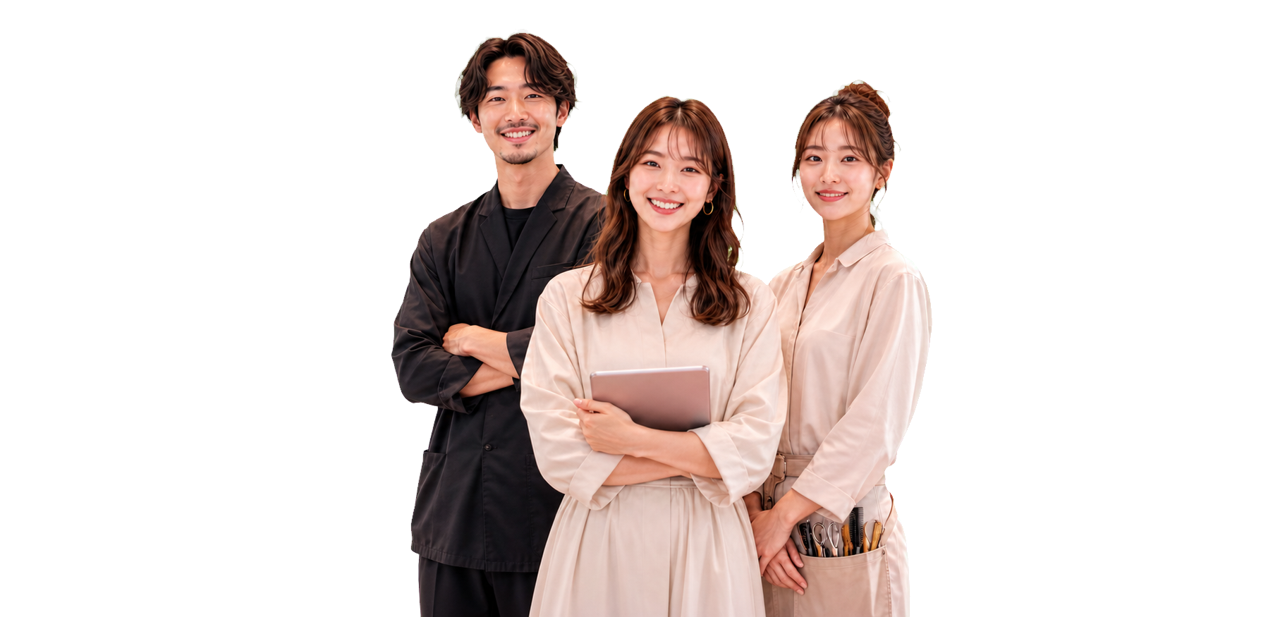 美容サロンのスタッフ3名